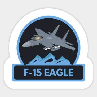 American F-15 Eagle Jet Fighter Sticker